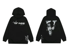 Vlone x Pop Smoke "Faith" Tribute Graphic Hoodie - Black