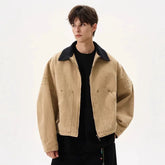 NOAH MARS 15oz Washed Bead Canvas Workwear Jacket Old Money Retro Short Coat
