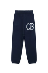 Cole Buxton Navy Side Italic CB Logo Sweatpants