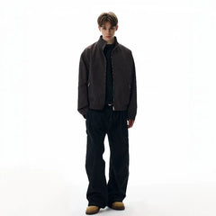 NOAH MARS Old Money Vibe Stand Collar Short Casual Windbreaker Jacket