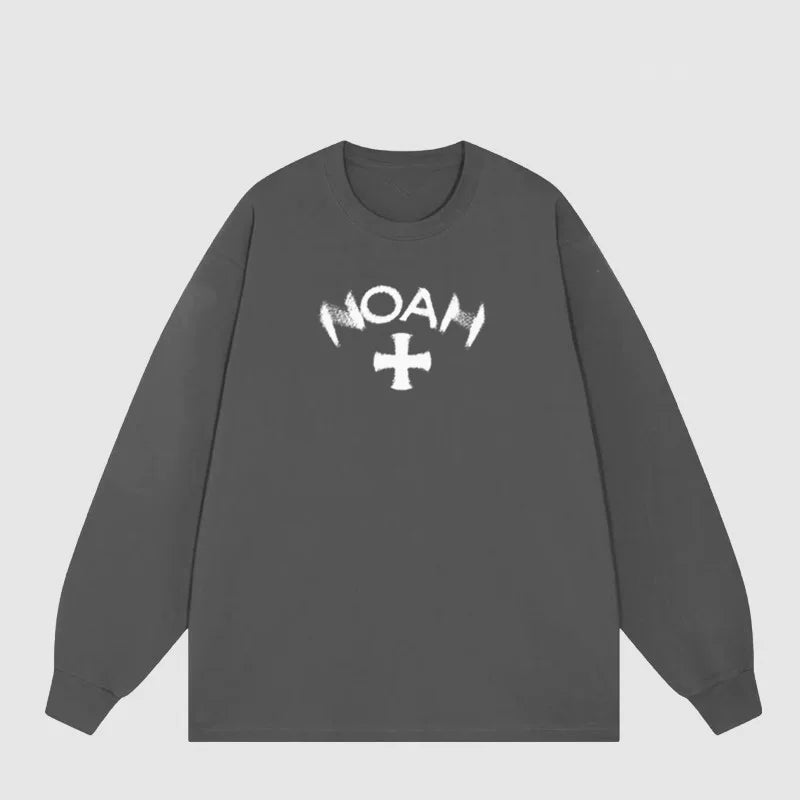 NOAH Phantom Print Unisex Long Sleeve Tee Retro High Street