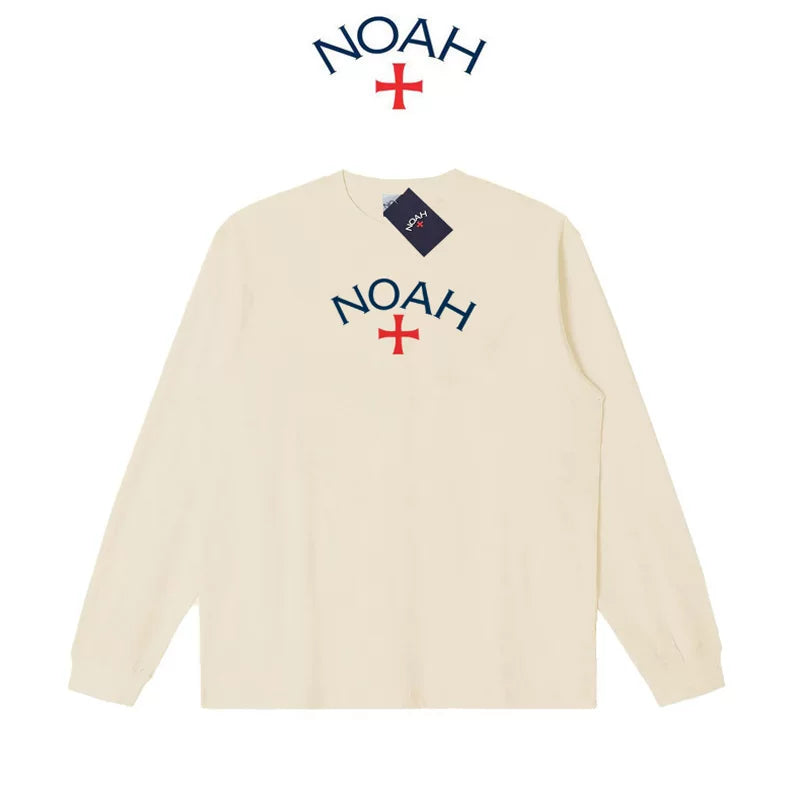NOAH BWCJ Tuna Print Pure Cotton Unisex Long Sleeve Tee Autumn