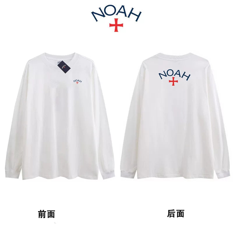 NOAH BWCJ Cross Print Heavy Cotton Unisex Long Sleeve Tee