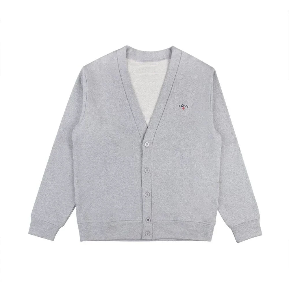 NOAH MARS Cross Embroidery V-Neck Button Knit Cardigan