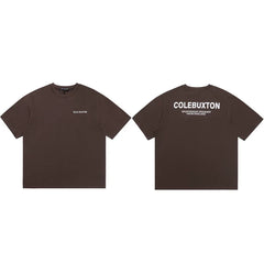 Cole Buxton Brown Minimalist Chest & Back Logo T-Shirt