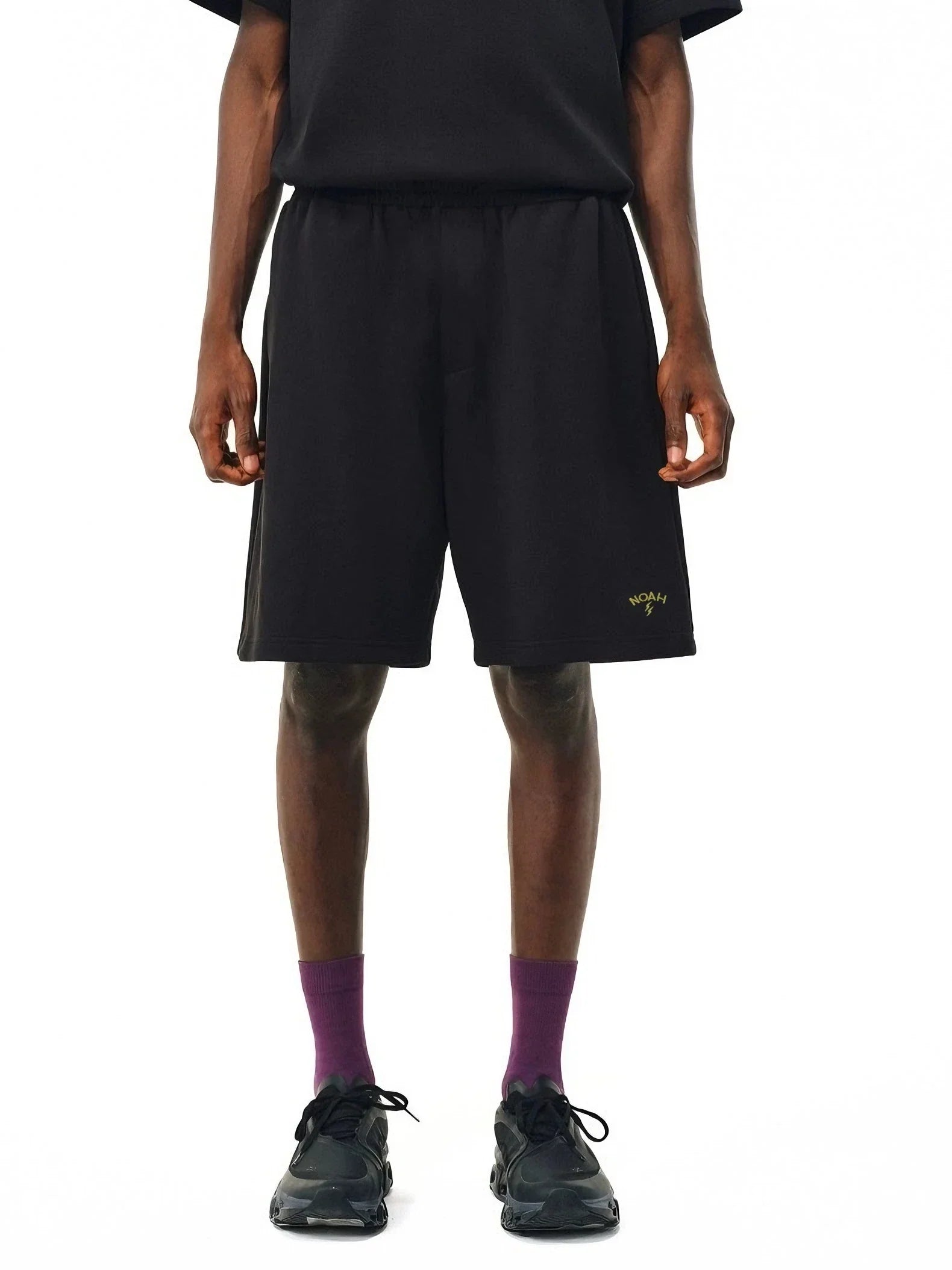 NOAH MARS Lightning Embroidery Small Label Men's Sport-Style Five-Piece Pants