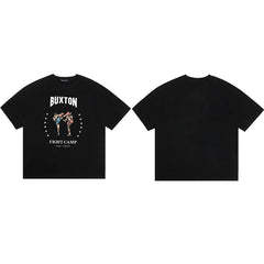 Cole Buxton Black Fight Camp Boxer Graphic T-Shirt