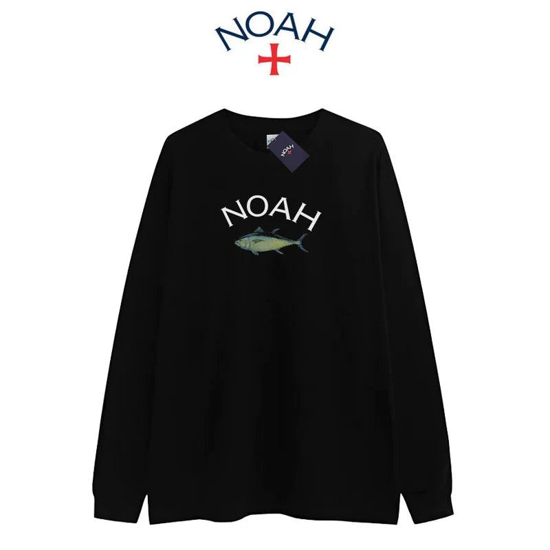 NOAH NYC CORE 1st Gen Cross Logo Unisex Crew Long Sleeve Tee