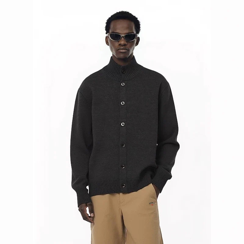 NOAH MARS Vintage Button Knit Cardigan Men Warm Autumn Winter Jacket