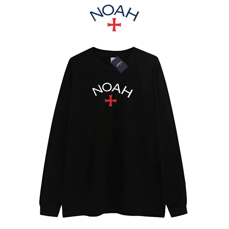 NOAH BWCJ Tuna Print Pure Cotton Unisex Long Sleeve Tee Autumn