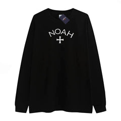 NOAH BWCJ Cross Print Unisex Crew Neck Long Sleeve Tee