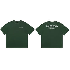 Cole Buxton Dark Green Minimalist Chest & Back Logo T-Shirt