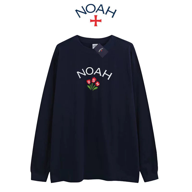 NOAH BWCJ 2024 Loose Crew Neck Couple Long Sleeve Cotton T-shirt