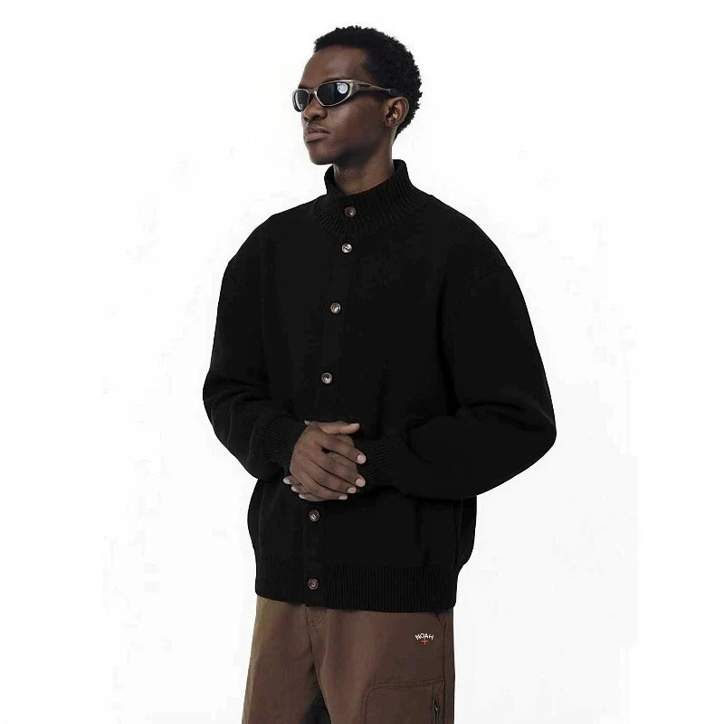 NOAH MARS Vintage Button Knit Cardigan Men Warm Autumn Winter Jacket