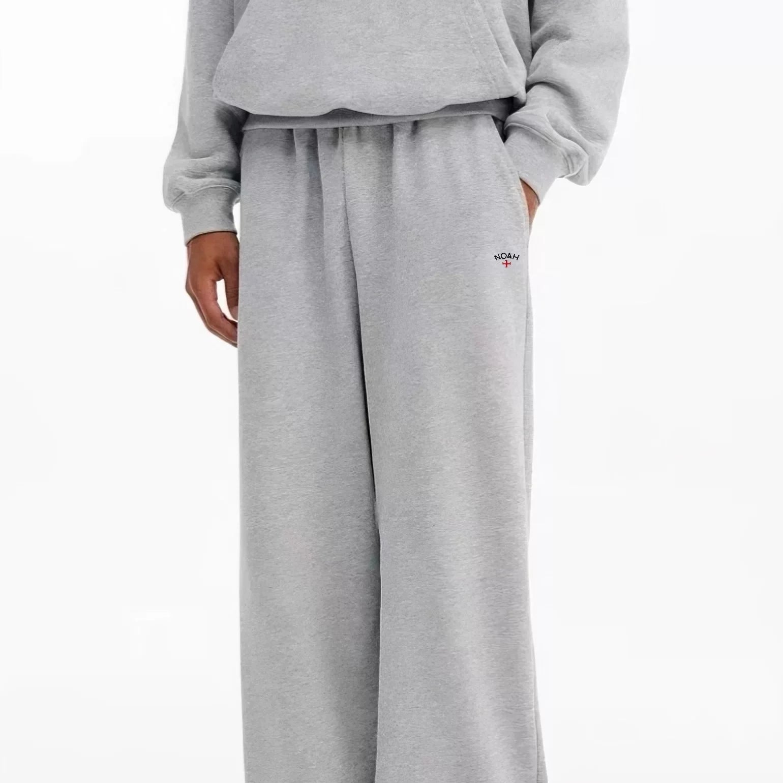 NOAH MARS Logo Embroidered Cross-Shape Micro Flared Pants
