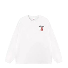 NOAH Cola Logo Pure Cotton Unisex Long Sleeve Tee Autumn
