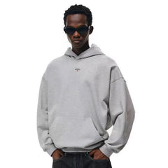 NOAH MARS Men Thread Splice Hoodie Chest Cross Embroidered Badge