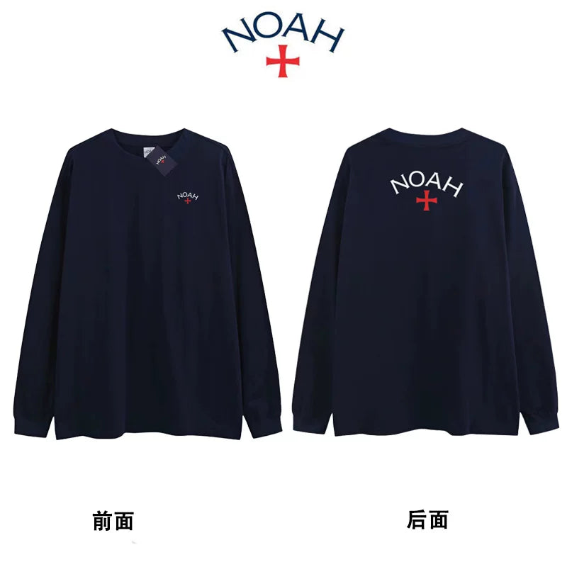 NOAH BWCJ Cross Print Heavy Cotton Unisex Long Sleeve Tee