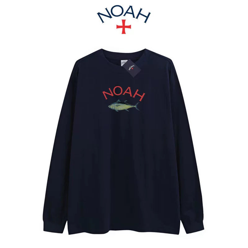 NOAH NYC CORE 1st Gen Cross Logo Unisex Crew Long Sleeve Tee